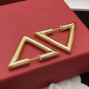 Valentino Gold Triangle Earrings